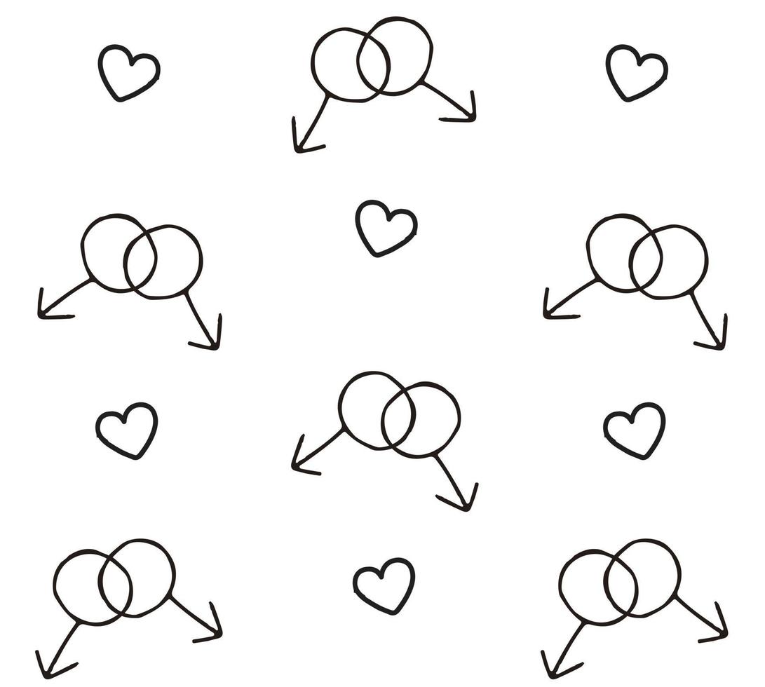 Vector seamless pattern of hand drawn gay sign