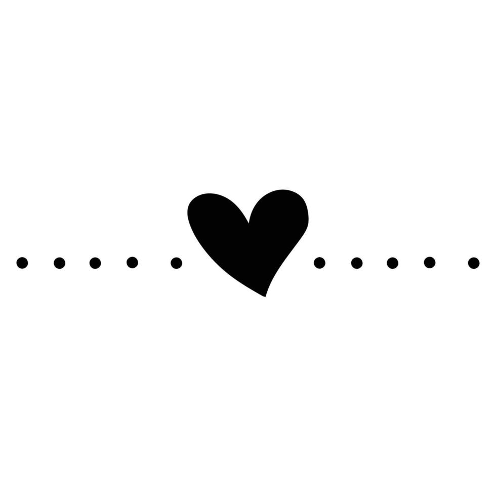 Heart written by hand on a white background. vector