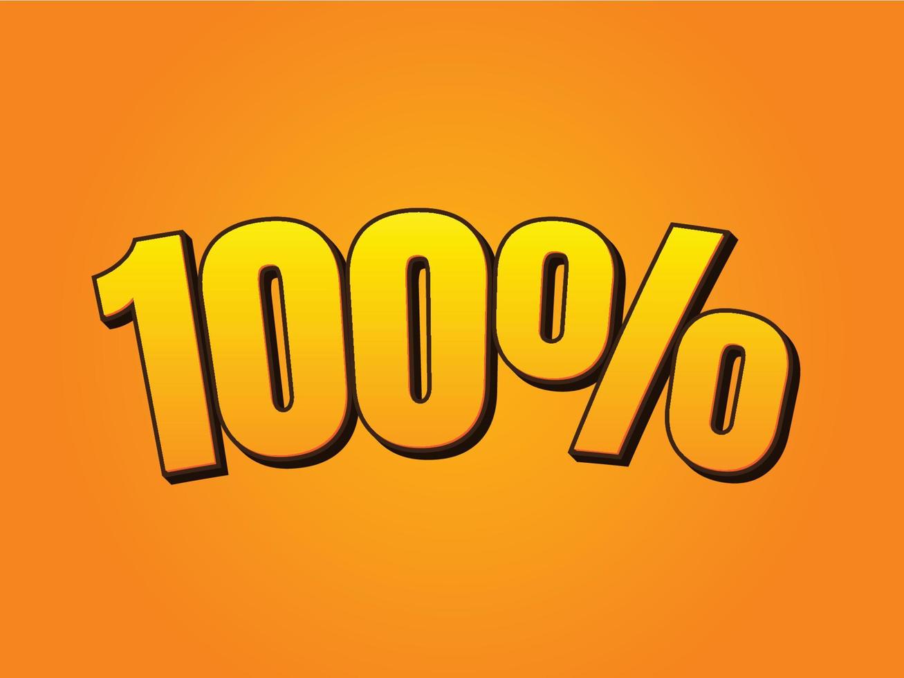 Vector 100 percent on white background