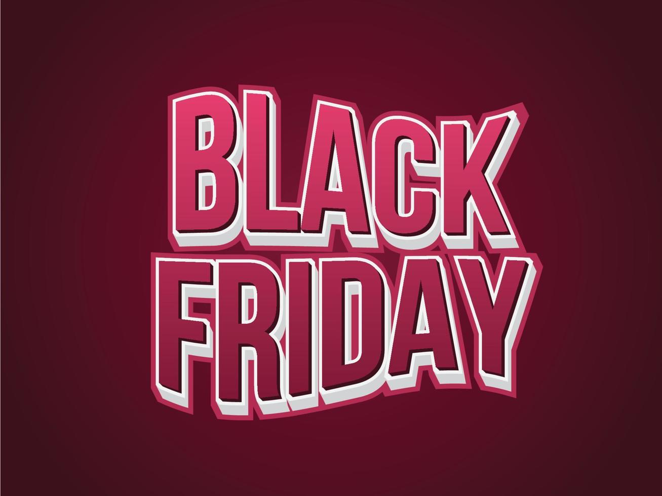 BLACK FRIDAY 3D TEXT EFFECTS vector