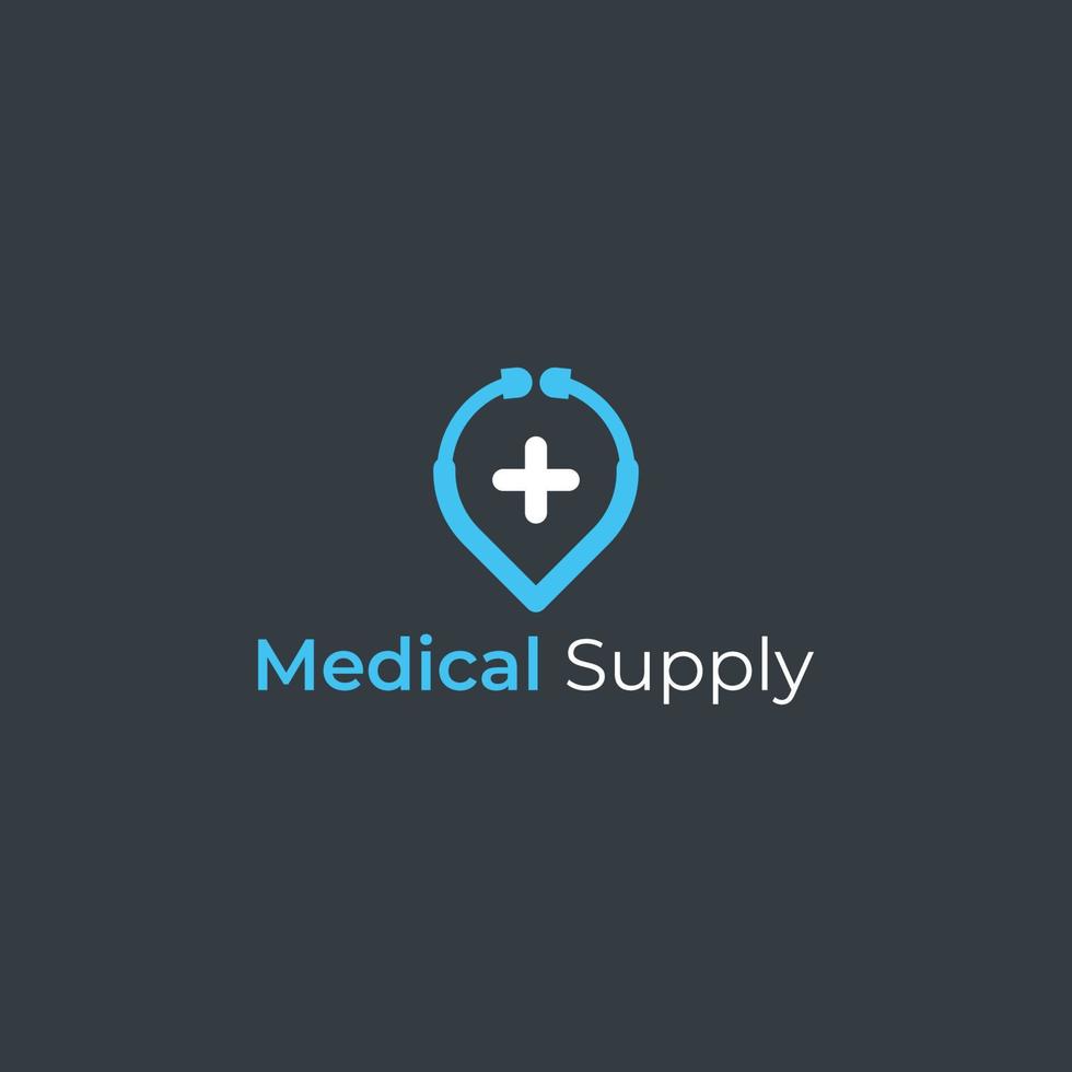 medical supply logo, minimalist, medicine and business logo design