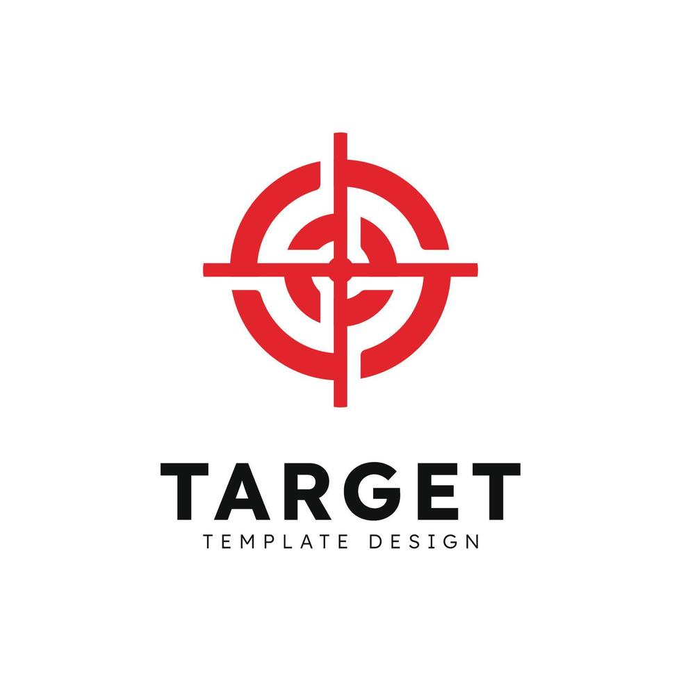 Target logo arrow direction, circle target Vector illustration