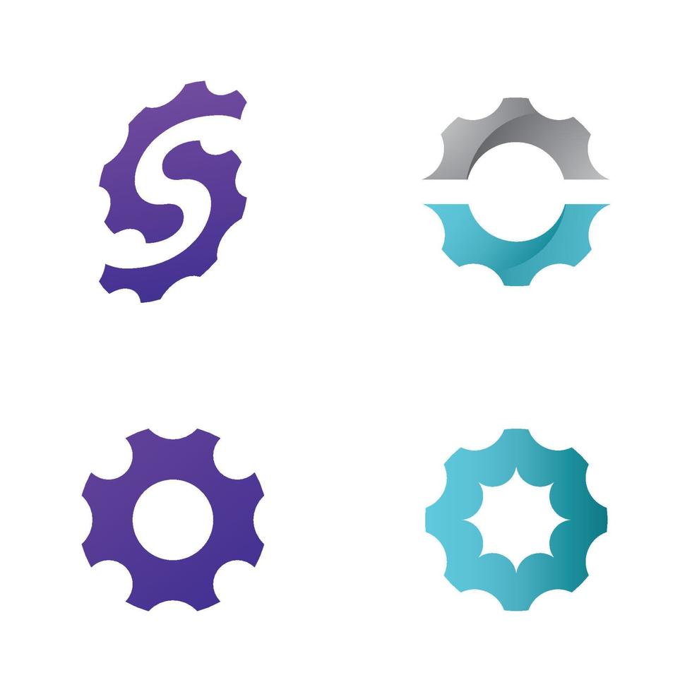Mechanical Gear Logo Template Vector Element