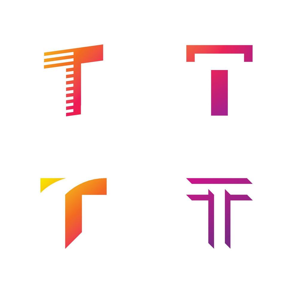Letter T logo icon design template vector