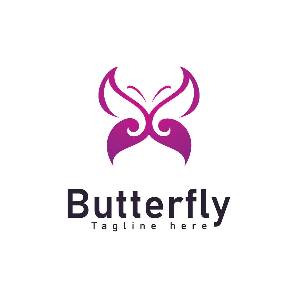 Butterfly logo design template vector illustration