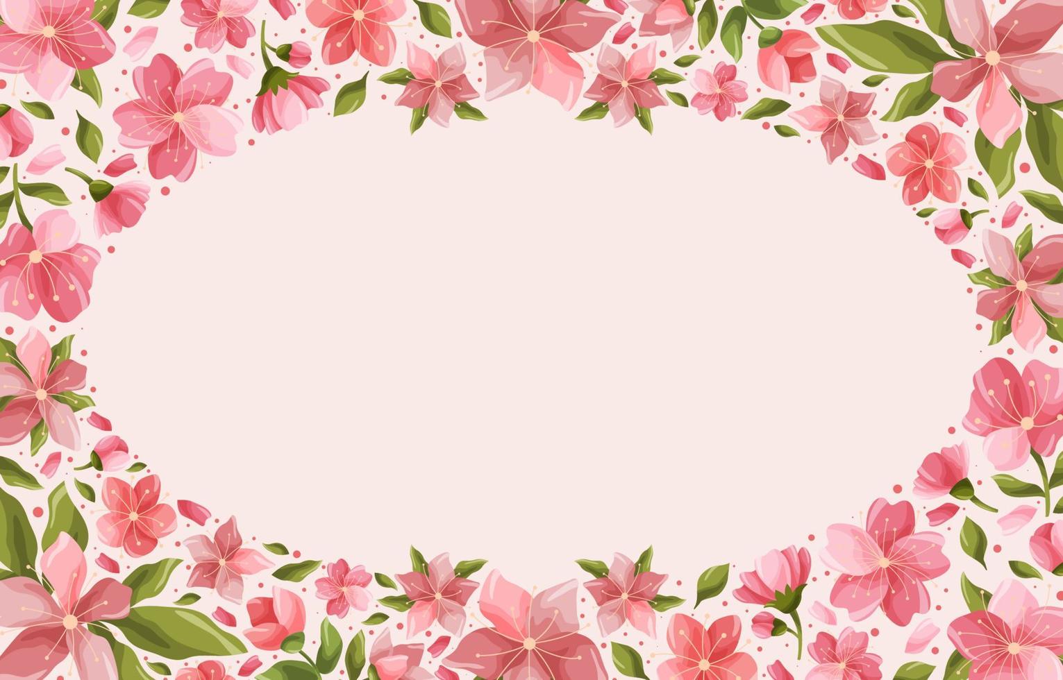 Peach Blossom Blooning Flower Background vector