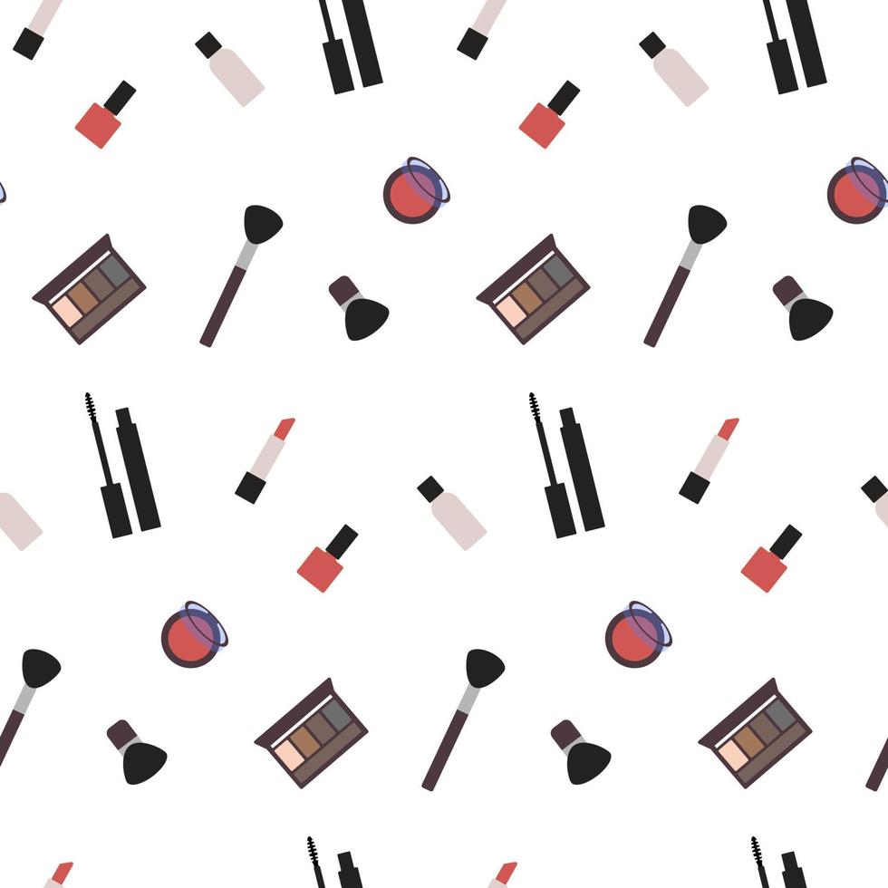 Cosmetics, seamless pattern, vector. vector