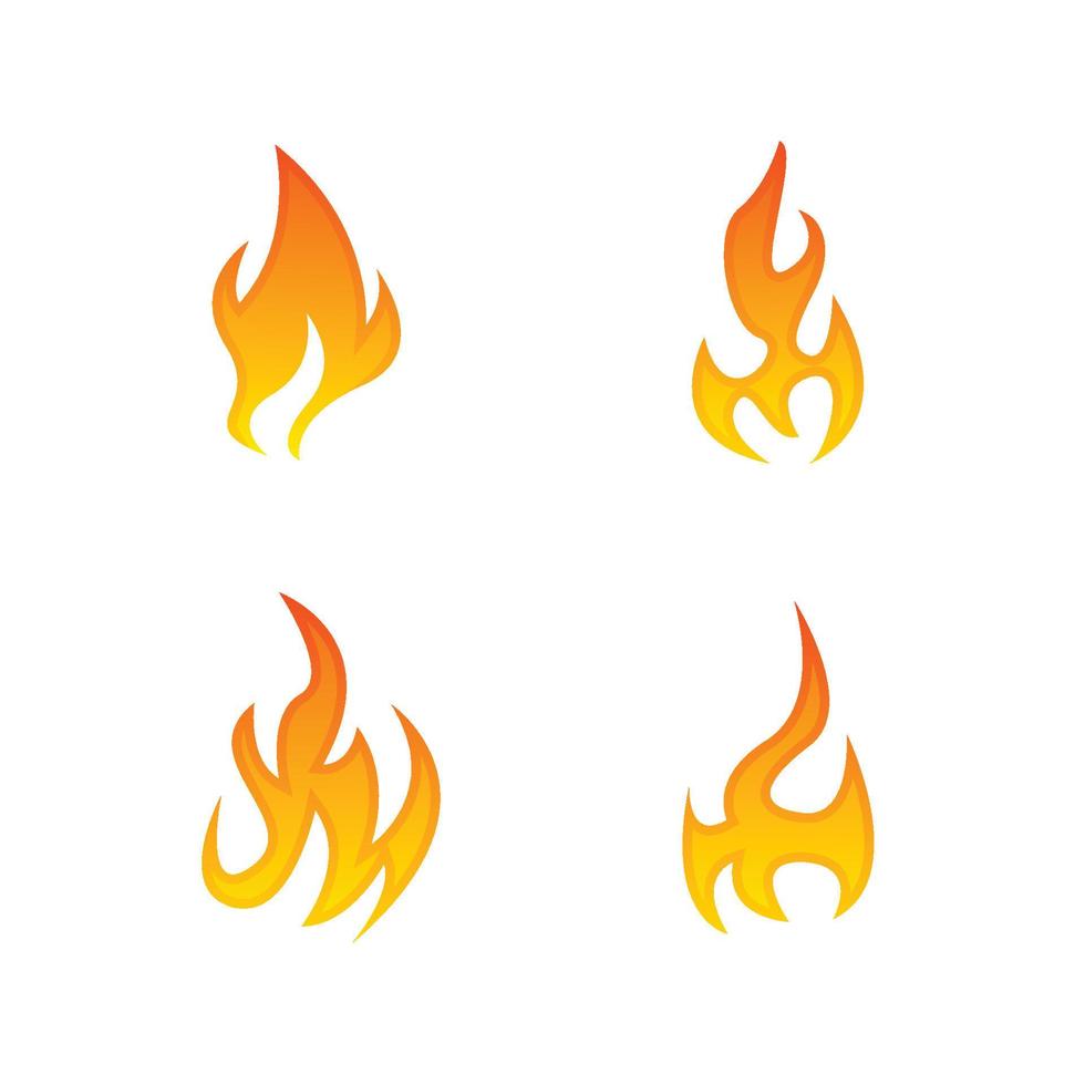 diseño de ilustración de icono de vector de fuego de llama
