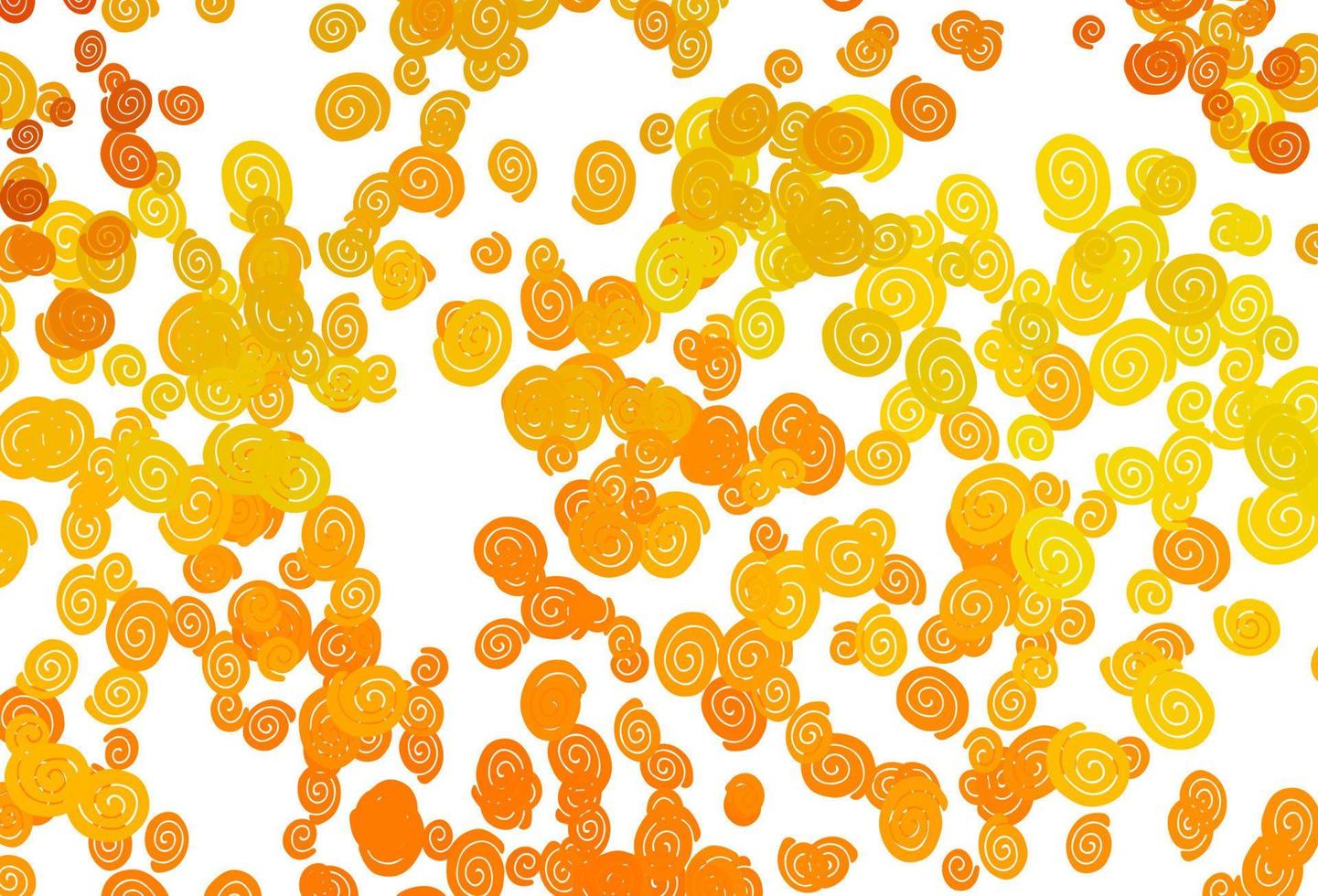 Light Orange vector pattern with bubble shapes.