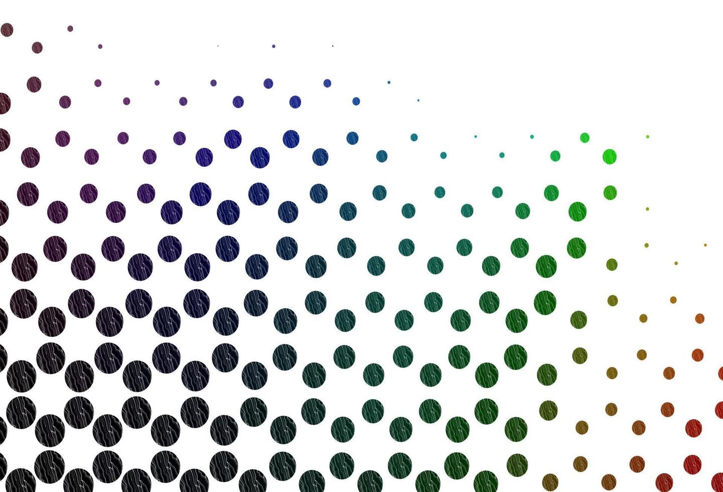 Light multicolor, rainbow vector backdrop with dots.