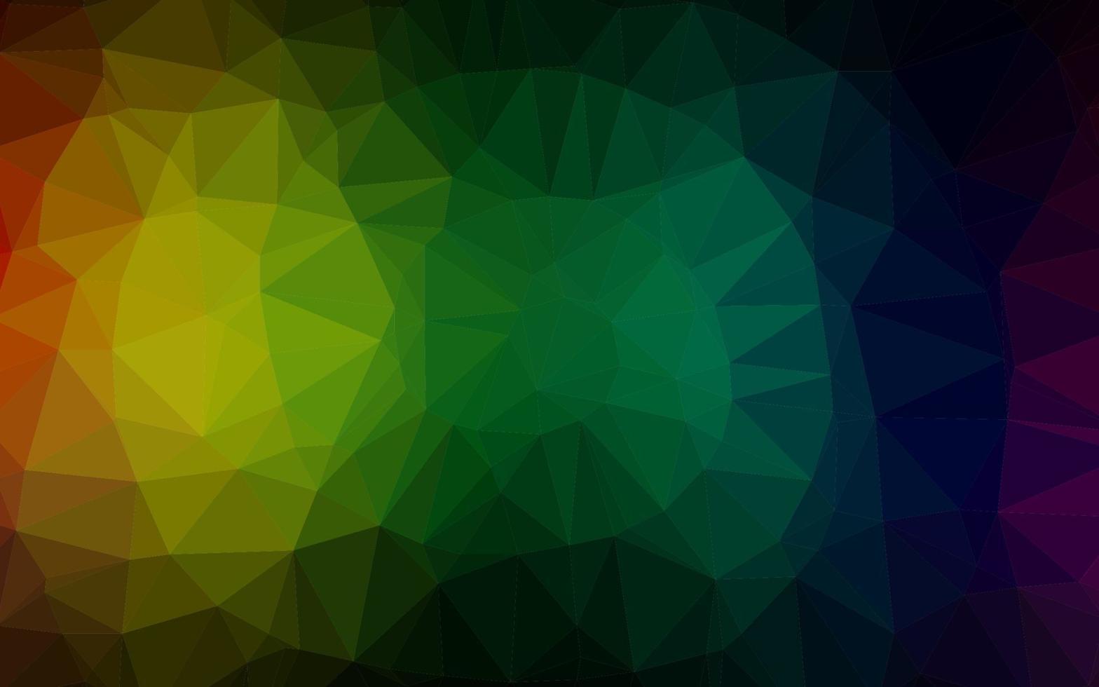 Dark Multicolor, Rainbow vector blurry triangle pattern.