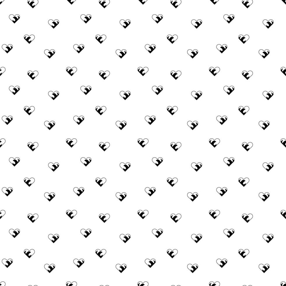 Tattoo heart with flame on the side pattern in the style of the 90s, 2000s. Black and white seamless pattern illustration. vector