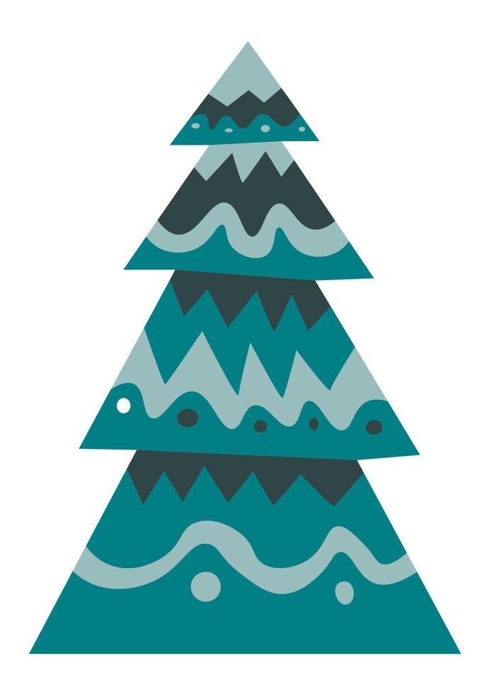 Pine tree, spruce for xmas, christmas and new year vector