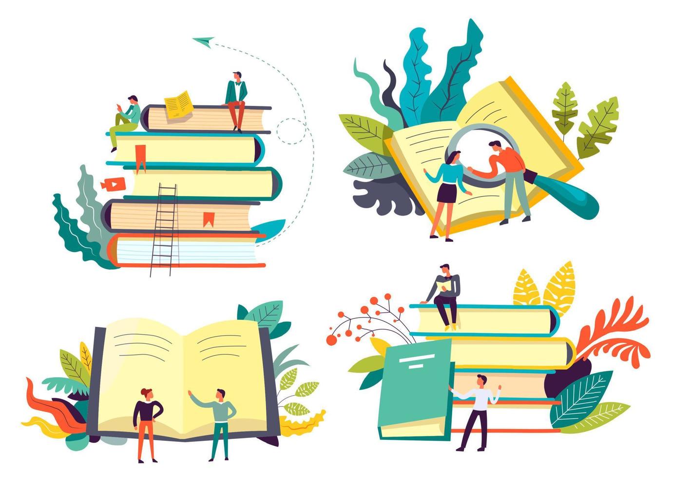 Education and improvement of skills, studying vector