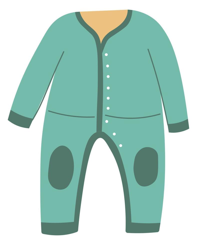 Jumpsuit with buttons for children, kids fashion vector