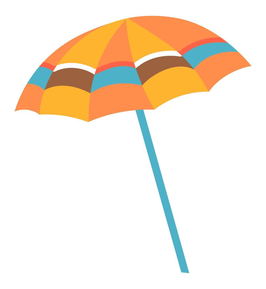 Umbrella for beach, parasol protecting from sun vector