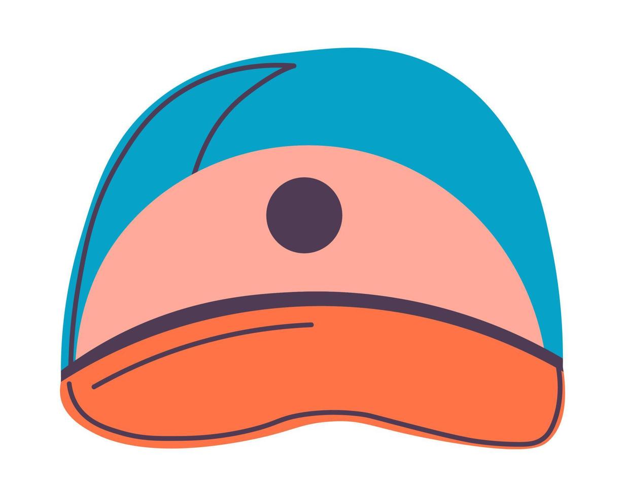 Sports cap with visor, hat for exercises vector