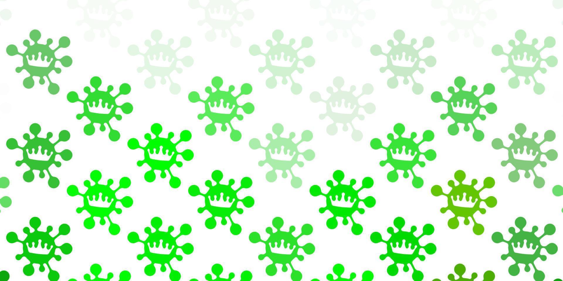 Light green, yellow vector texture with disease symbols.