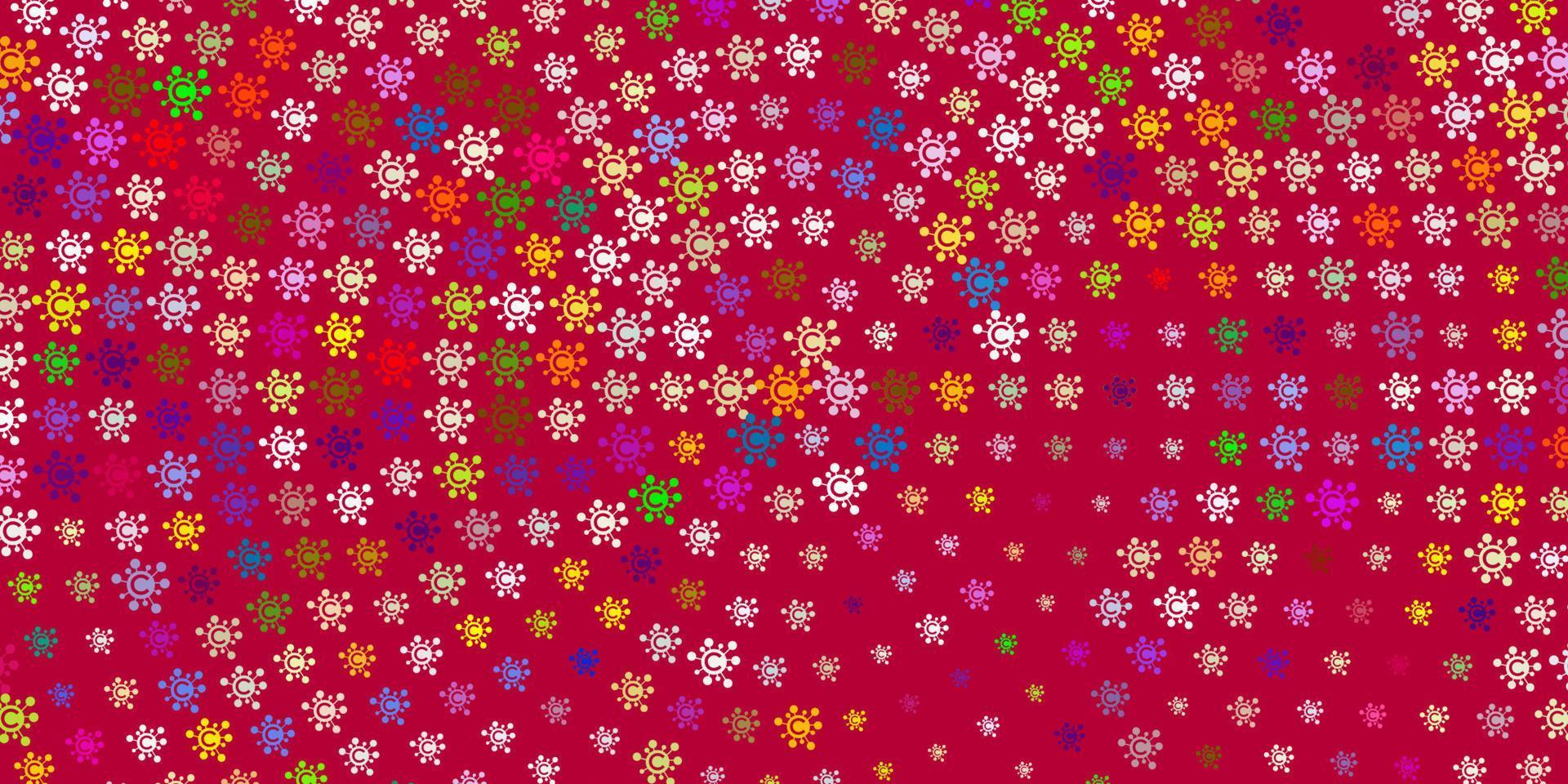 Light Multicolor vector texture with disease symbols.