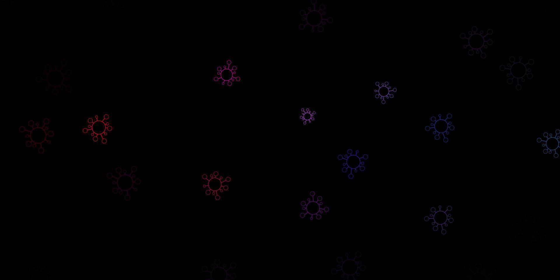 Dark pink, green vector template with flu signs.