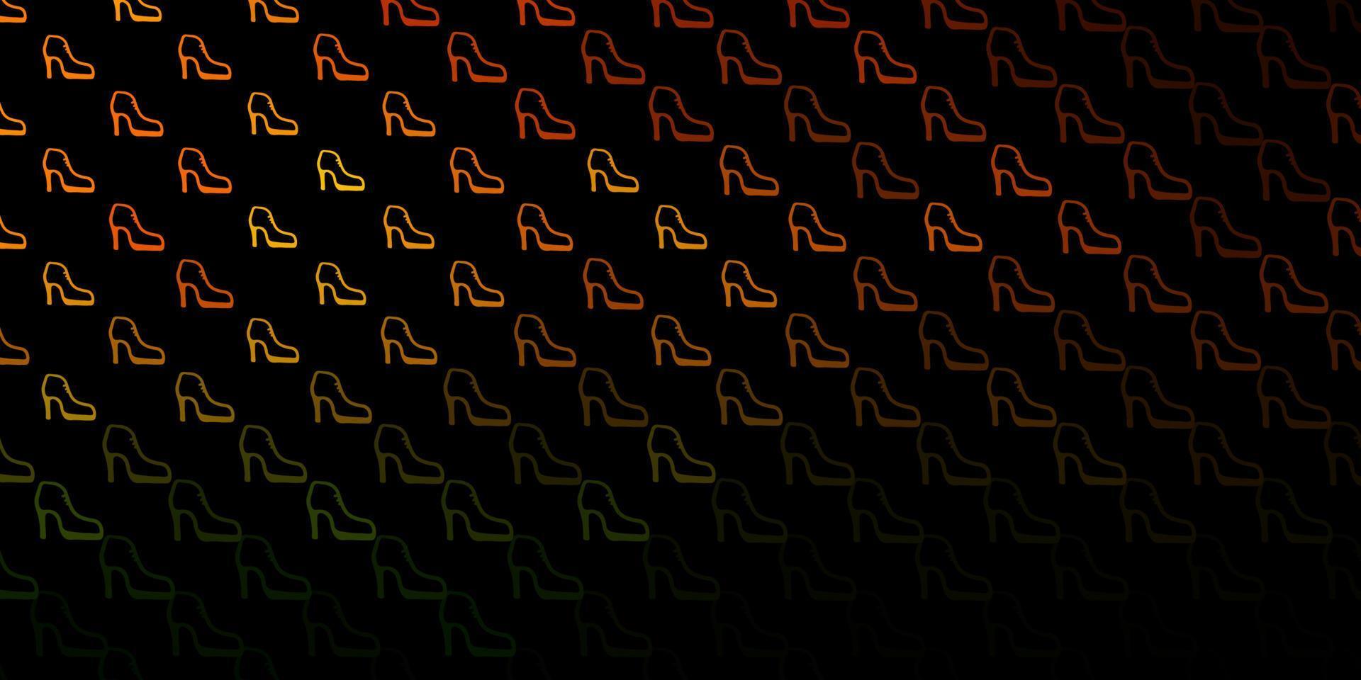 Dark green, yellow vector texture with women's rights symbols.