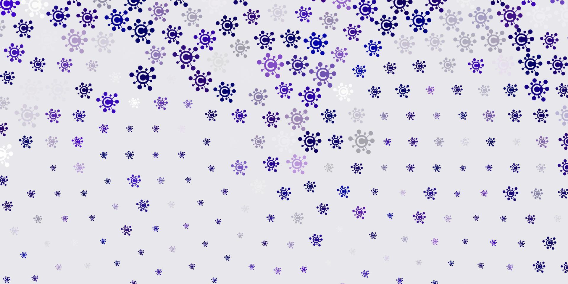 Light Purple vector texture with disease symbols.