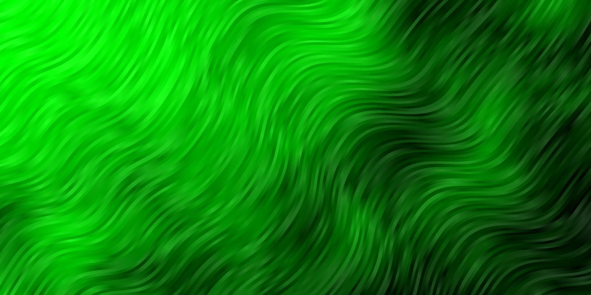 Dark Green vector pattern with curves.