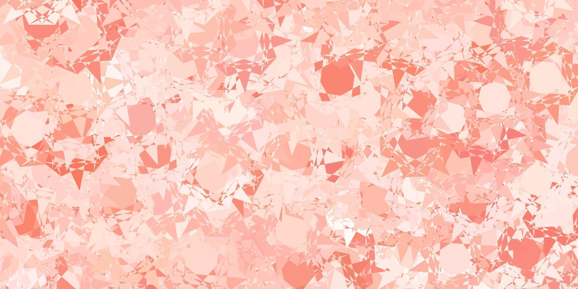 Light Red vector backdrop with triangles, lines.