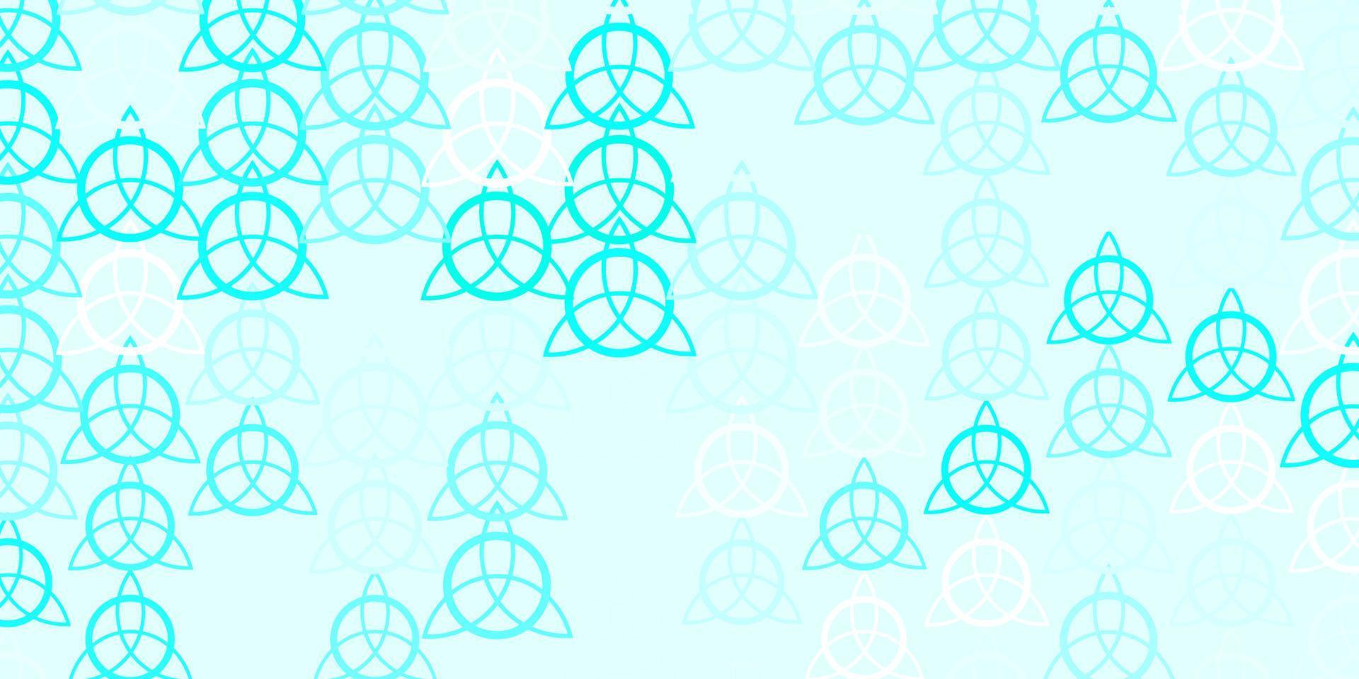 Light Blue, Green vector pattern with magic elements.