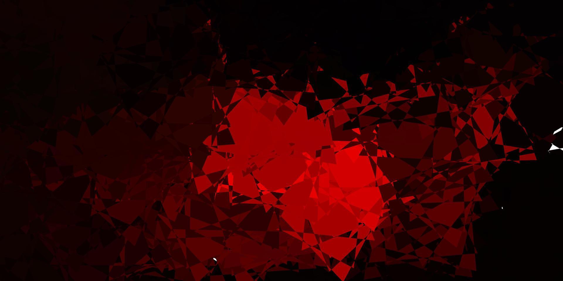 Dark Red vector pattern with polygonal shapes.