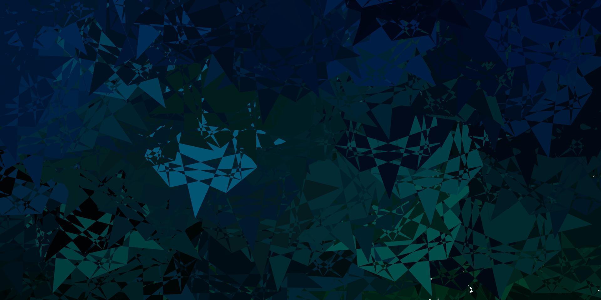 diseño vectorial azul oscuro, verde con formas triangulares. vector