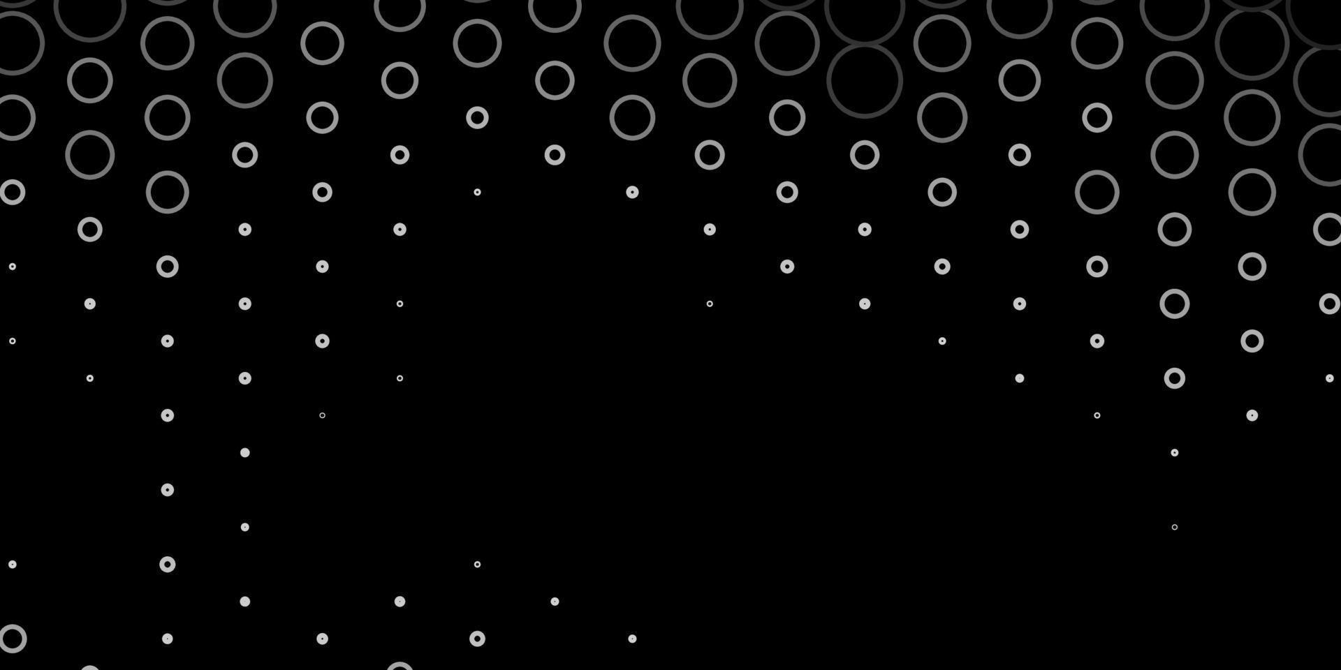 Dark Gray vector backdrop with circles.