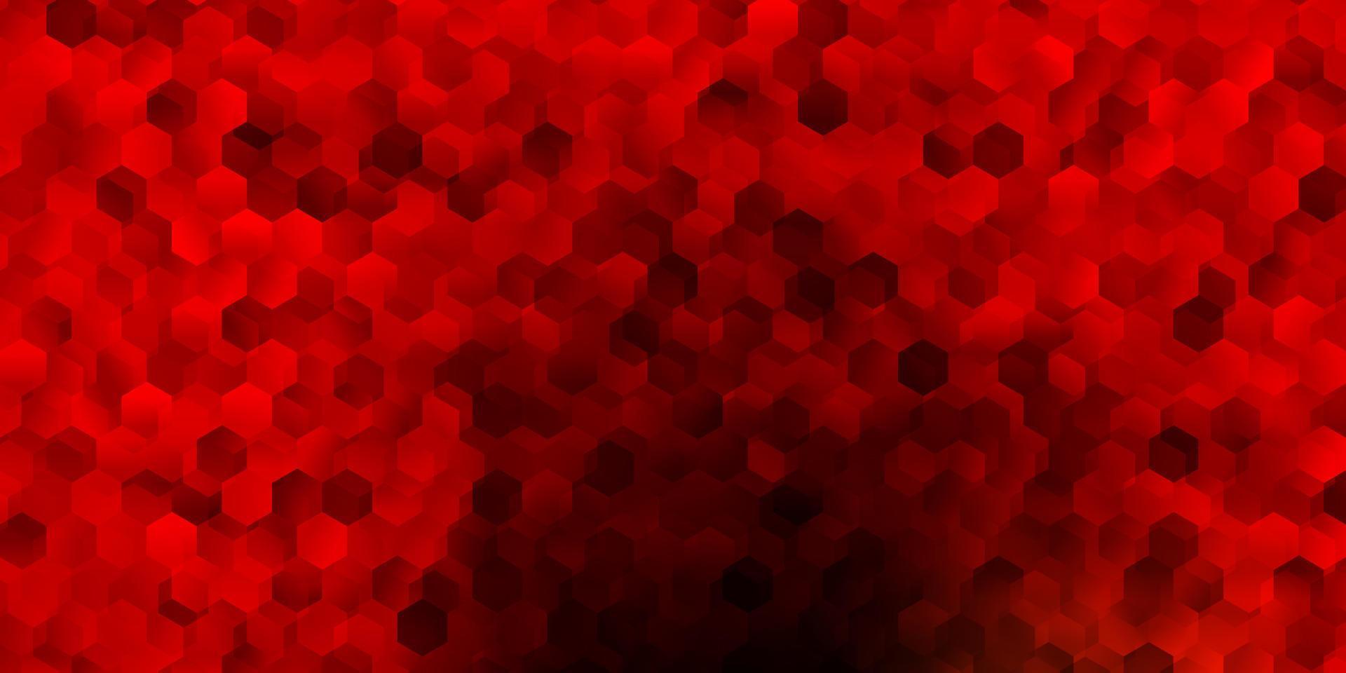 Dark red, yellow vector cover with simple hexagons.