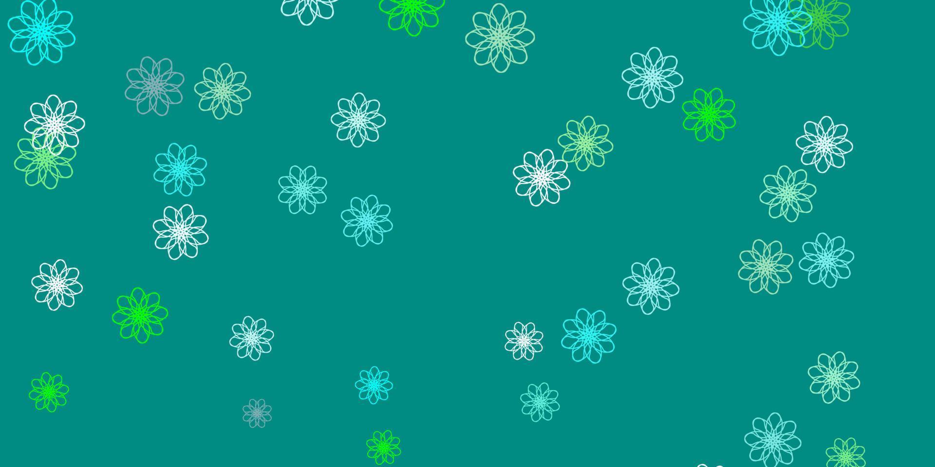 Light Blue, Green vector natural layout with flowers.
