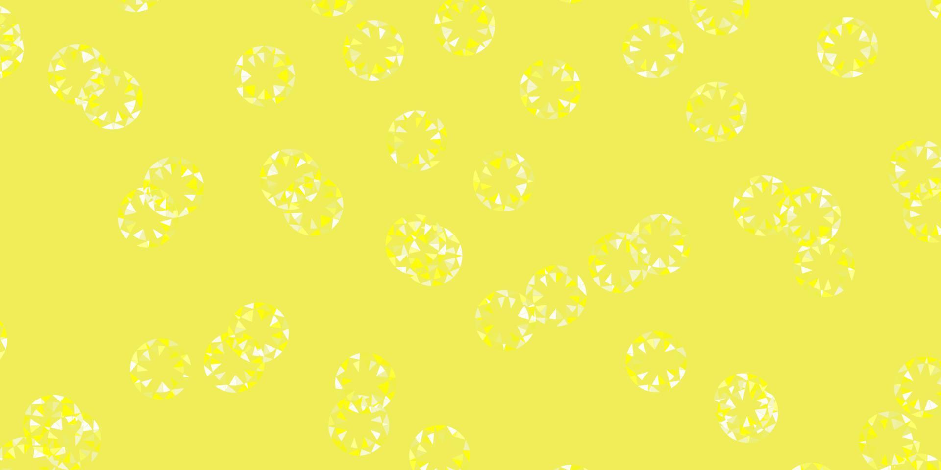 Light yellow vector template with circles.