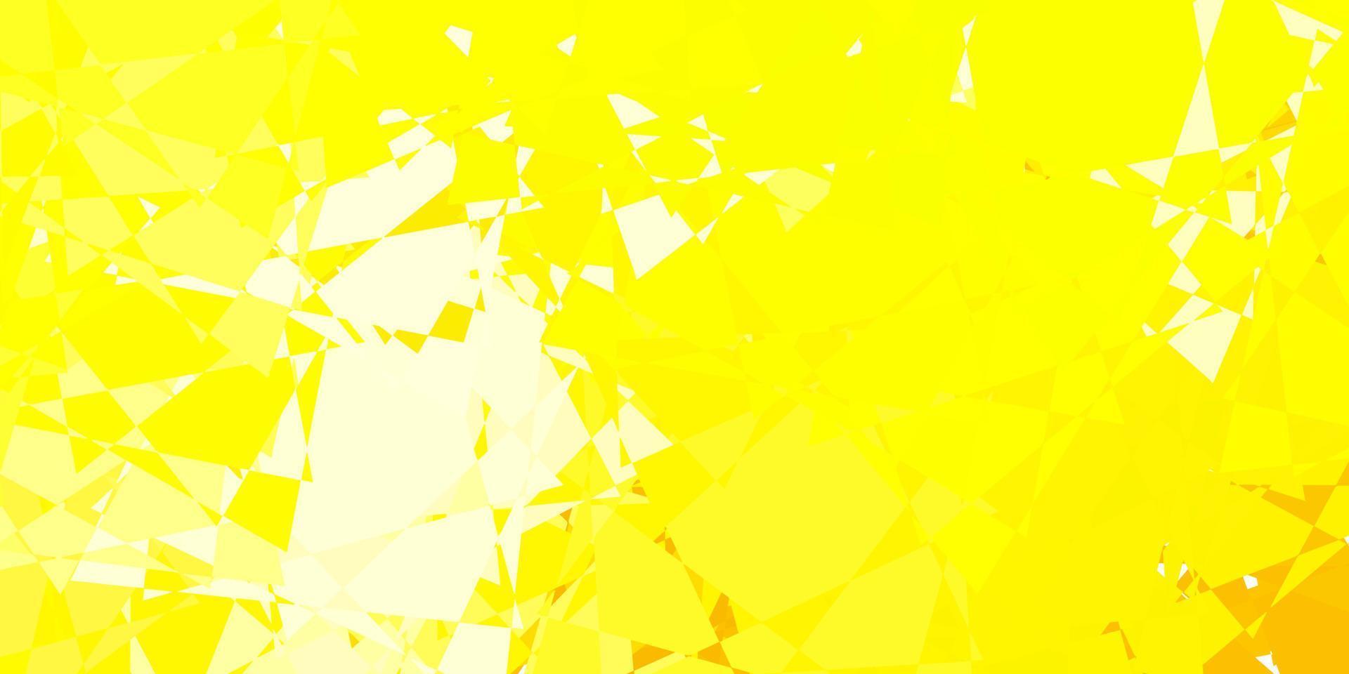 Light Yellow vector background with triangles.