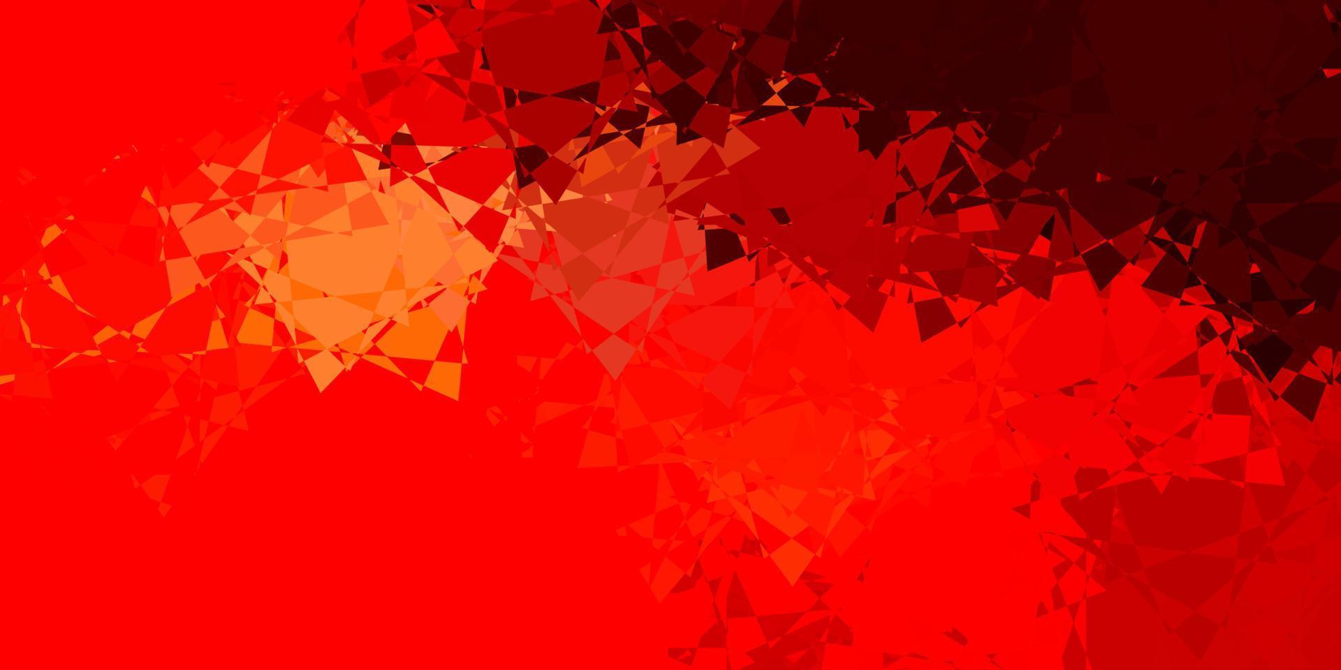 Light Red, Yellow vector pattern with polygonal shapes.