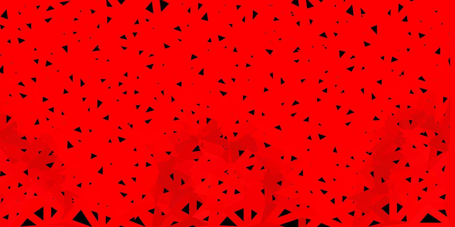 Dark red vector abstract triangle texture.