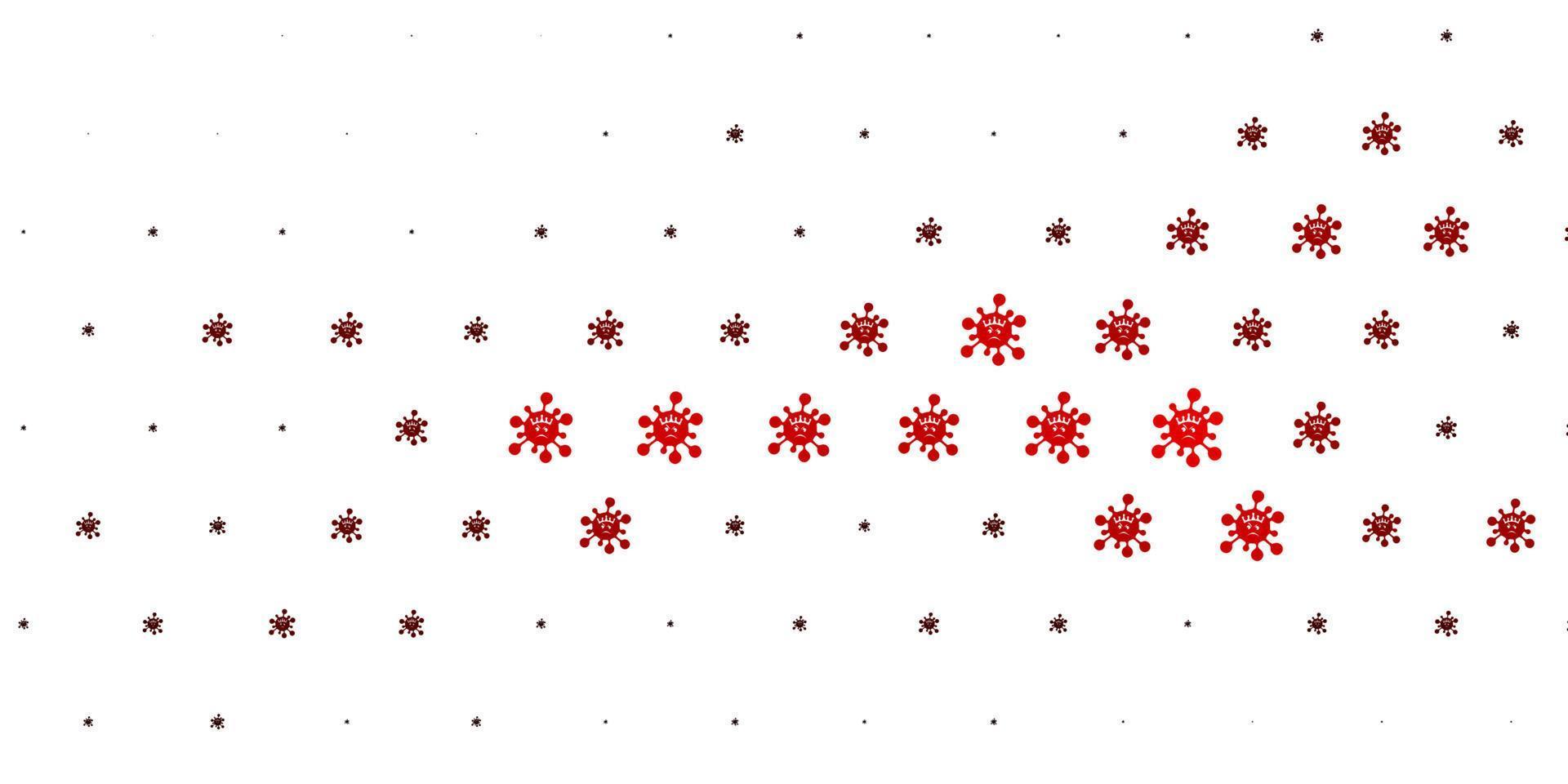 Light Red vector pattern with coronavirus elements.