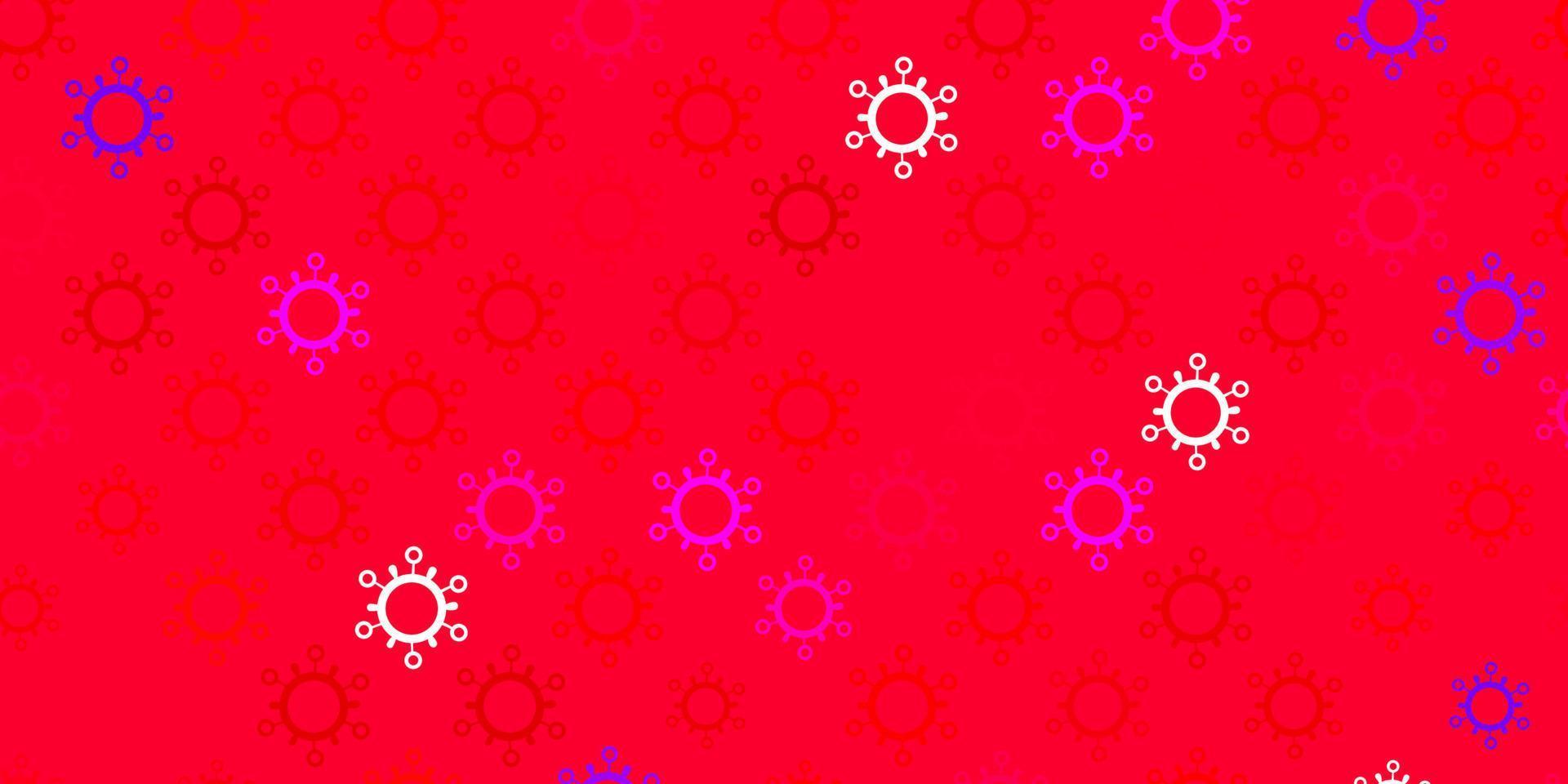 Dark red vector template with flu signs.