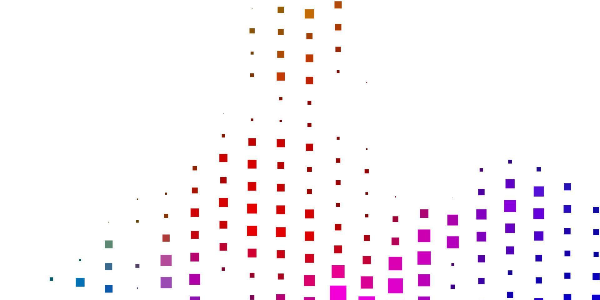 patrón de vector multicolor claro en estilo cuadrado.