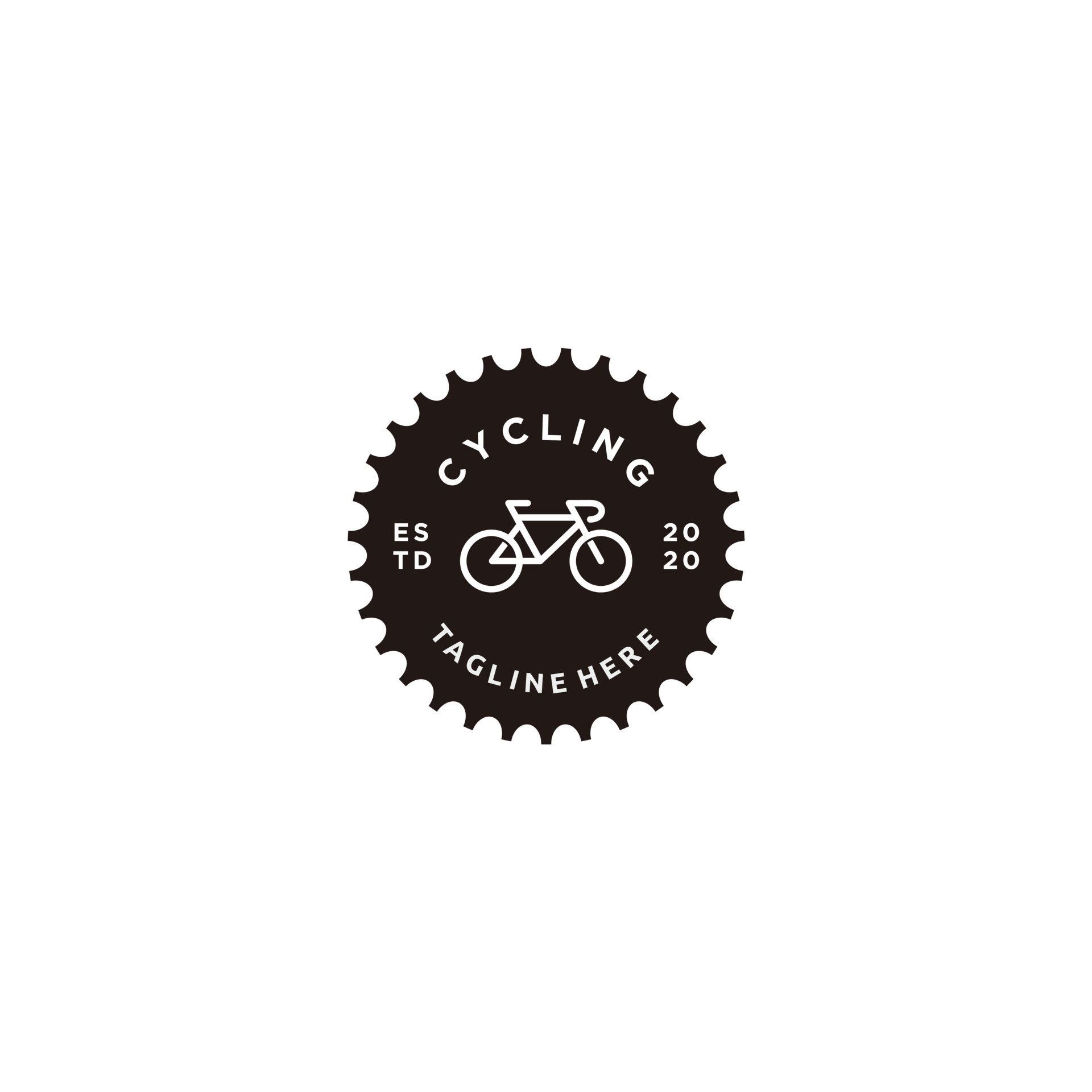 Bicycle sprocket crank badges logos and labels icon vector illustration