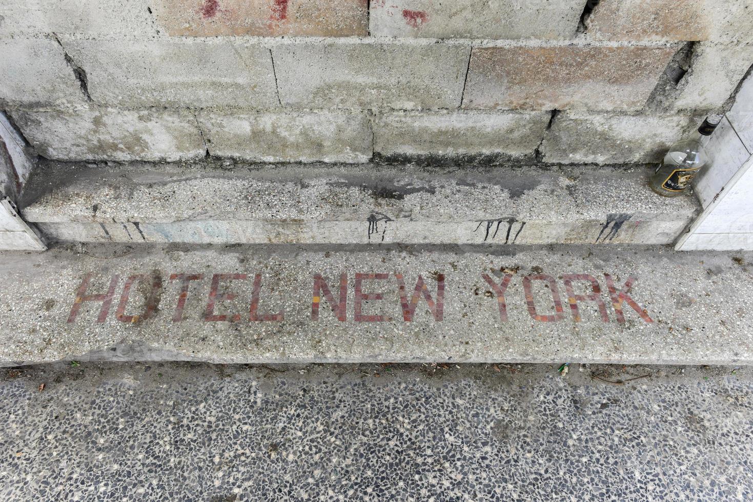 Entrance to the former Hotel New York in Havana Cuba photo