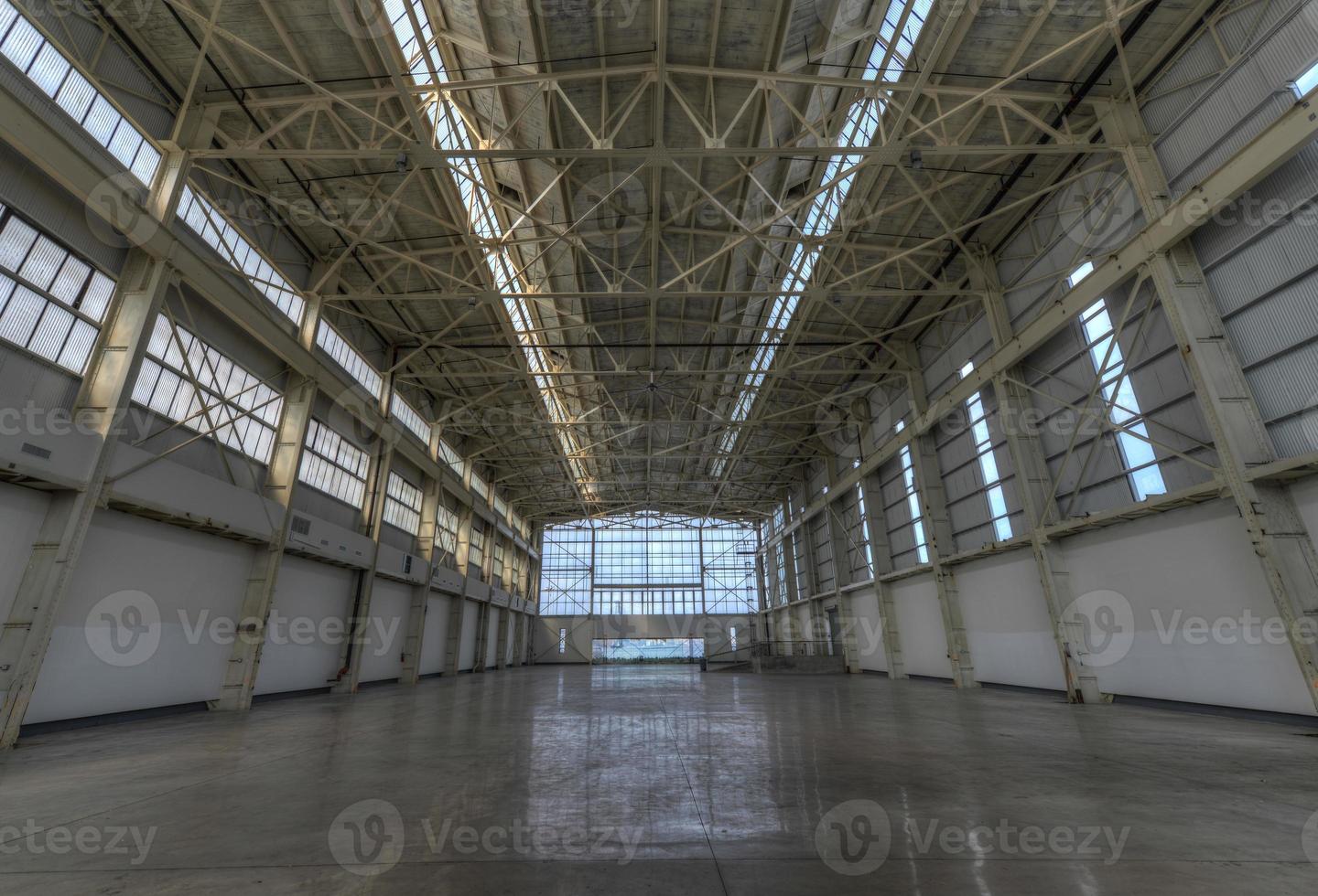 Newly constructed empty warehouse, factory photo