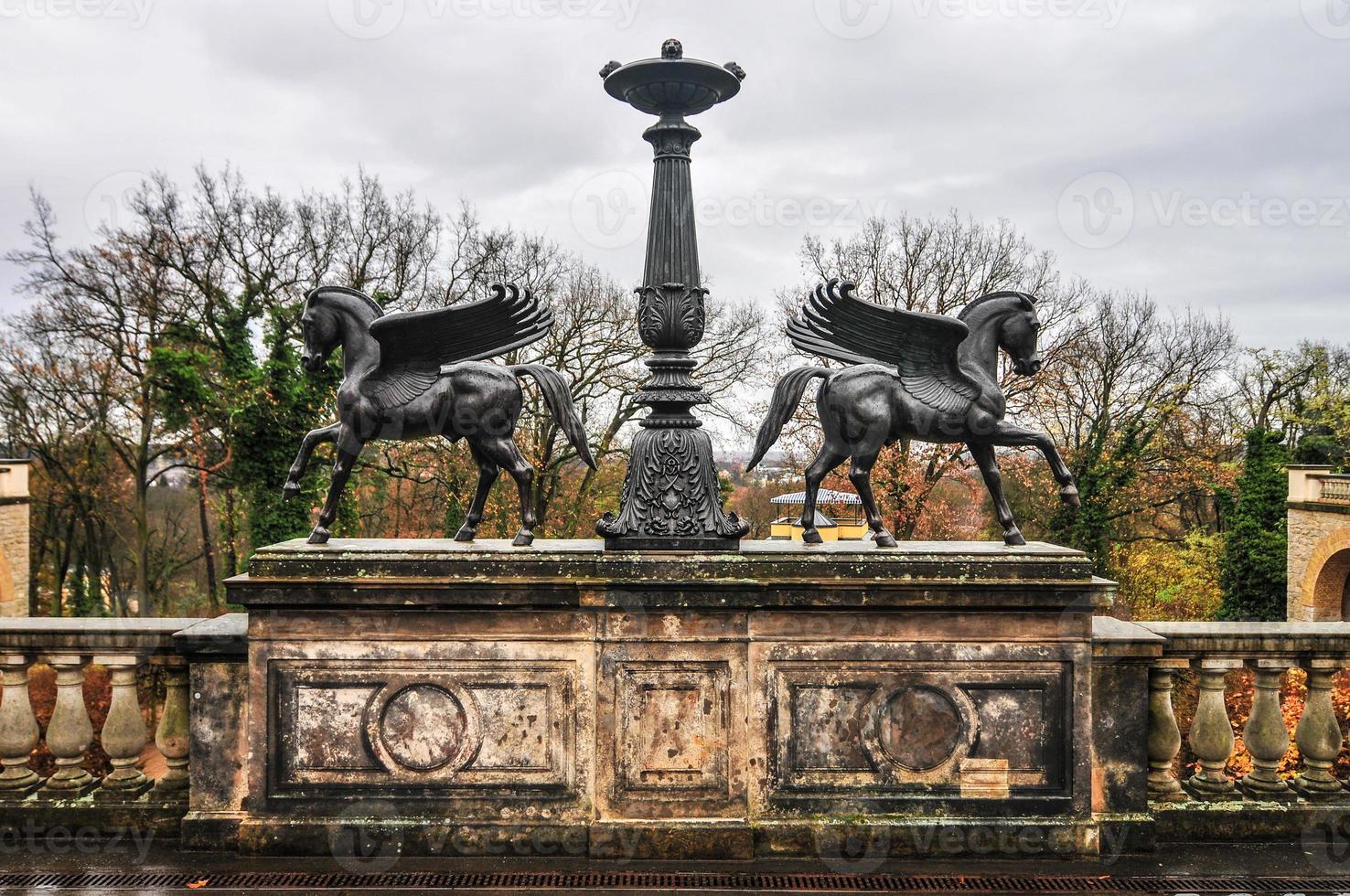 Horses Statues on the Belvedere on the Pfingstberg photo