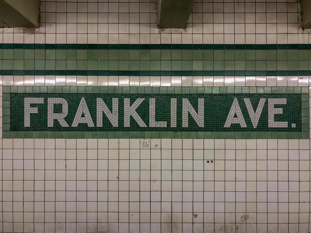 Sign for the Franklin Avenue Subway Station in the New York City subway system, 2022 photo
