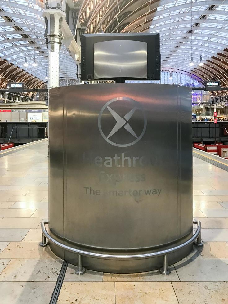 Heathrow Express at Paddington Station in London United Kingdom photo