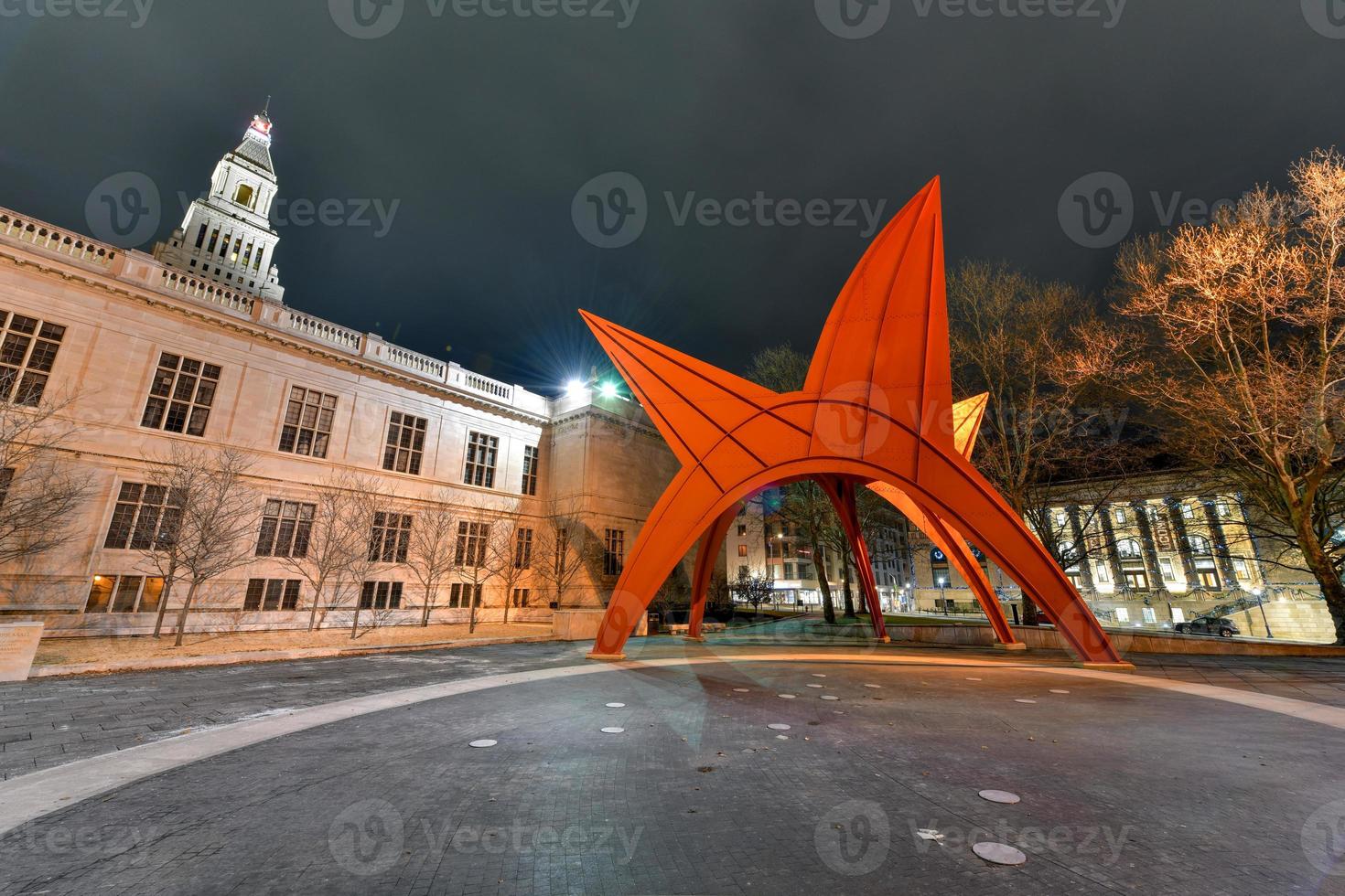 Hartford Connecticut  Alexander Calders Sculpture Stegosaurus occupies a prominent spot in downtown Hartford Connecticut photo