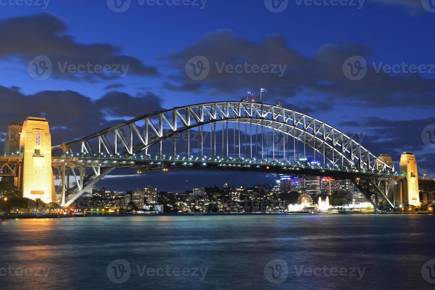 Sydney Harbor Bridge at night photo