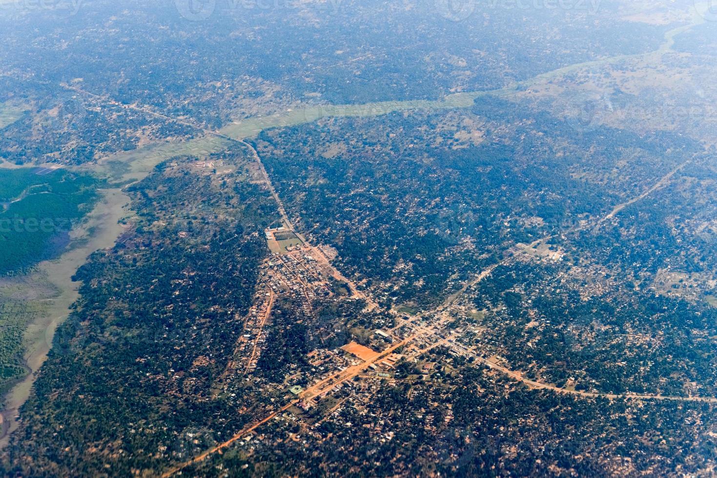 Aerial view of the coast of Inhambane Province in Mozambique photo